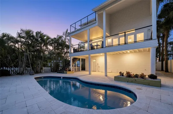a view of a house with a patio