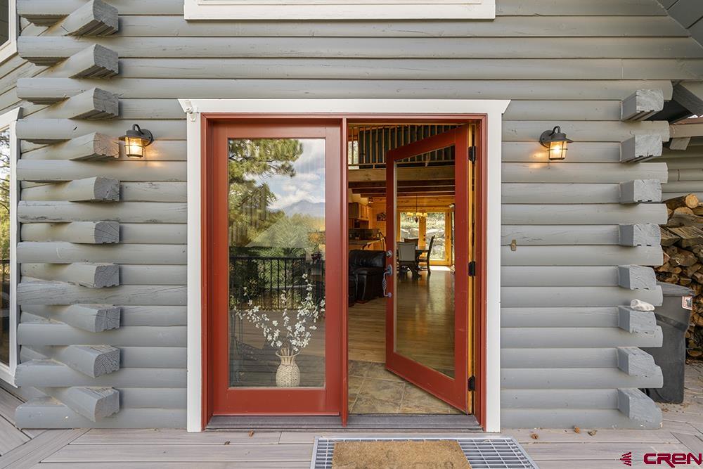 154 N Road Durango, CO 81303 - Photo 28 of 35 a front view of a house with a glass door