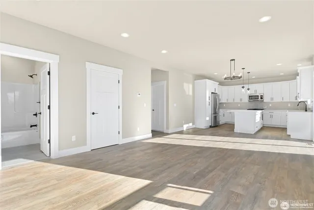 a view of a kitchen with a sink
