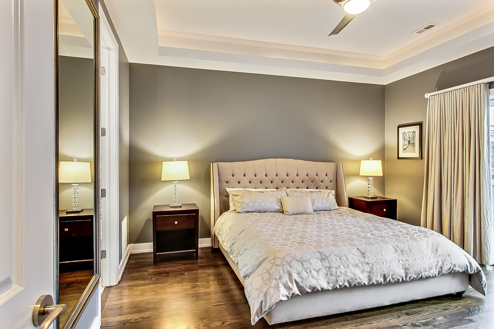 2121 West Roscoe Street, Unit 2 Chicago, IL 60618 - Photo 14 of 24 a bedroom with a bed and a walk in closet