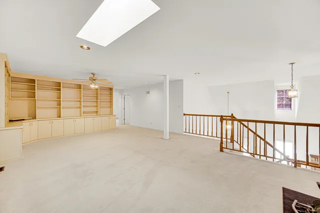 a view of an room with gym equipment