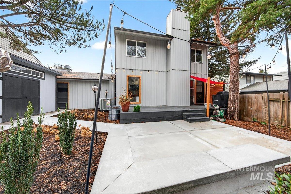 760 Meaghan Place Boise, ID 83712 - Photo 38 of 38 Rear view of house with a chimney and a deck