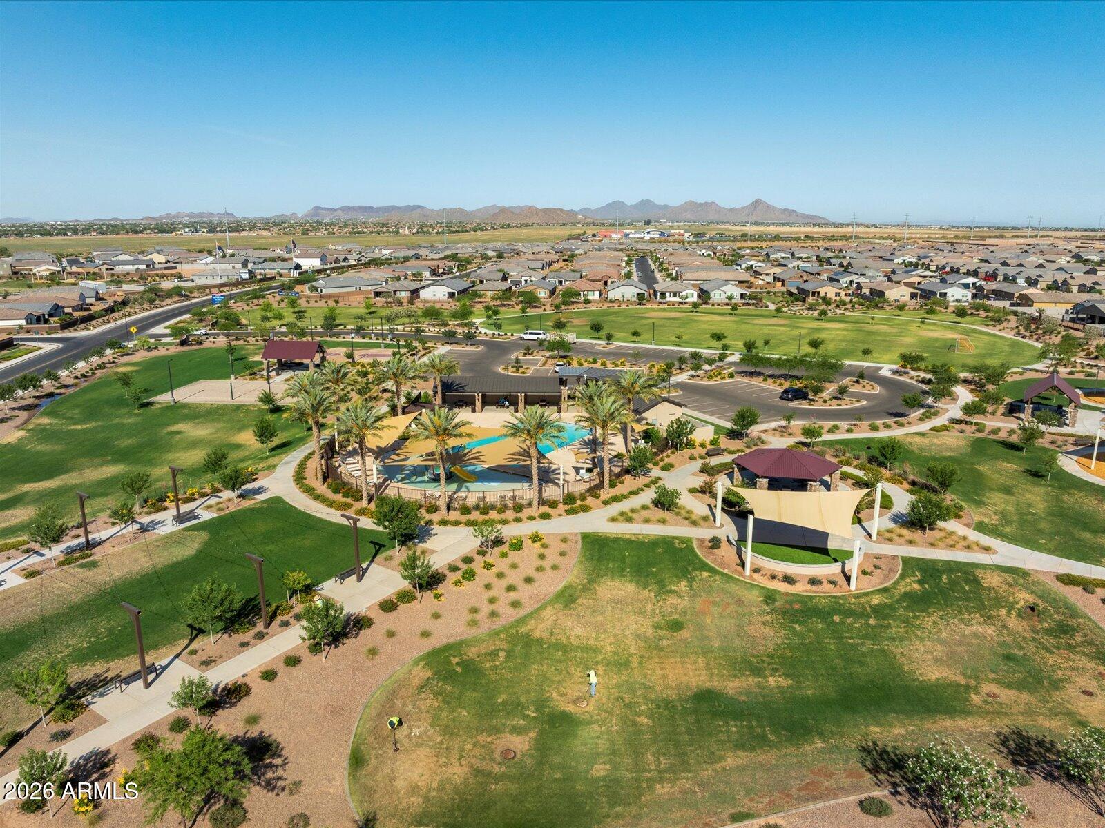 2380 Grenache Road San Tan Valley, AZ 85143 - Photo 71 of 78 an aerial view of a residential houses with outdoor space