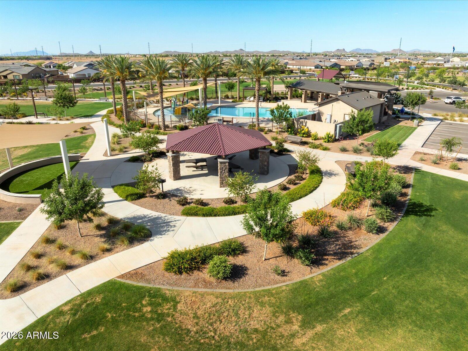 2380 Grenache Road San Tan Valley, AZ 85143 - Photo 75 of 78 an aerial view of residential houses with outdoor space
