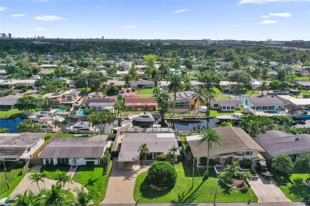 an aerial view of a city