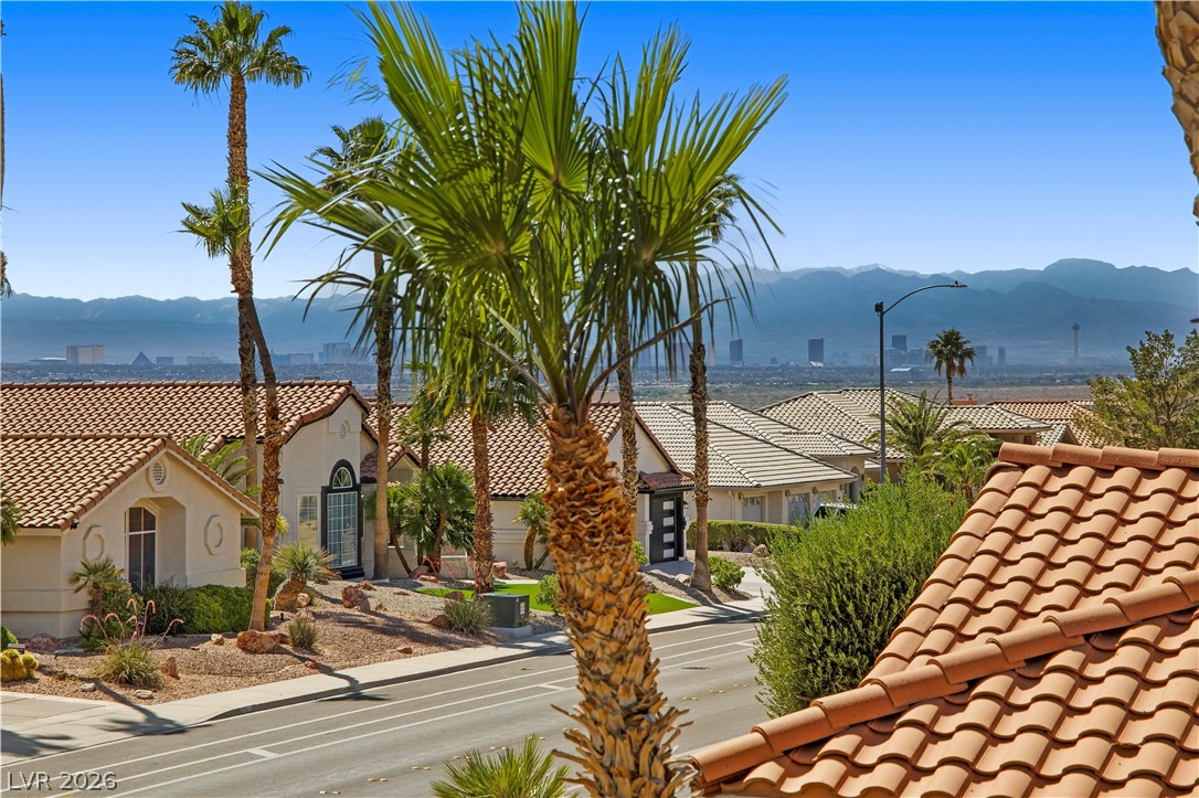 1135 Calico Ridge Drive Henderson, NV 89011 - Photo 58 of 86 Las Vegas Strip views frame this desert community of well-maintained homes with Spanish tile roofs.