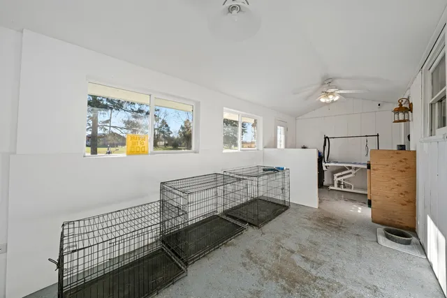 a bedroom with furniture and a window