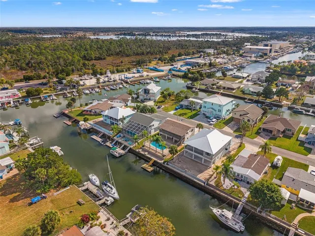 a view of a swimming pool with outdoor seating and plants