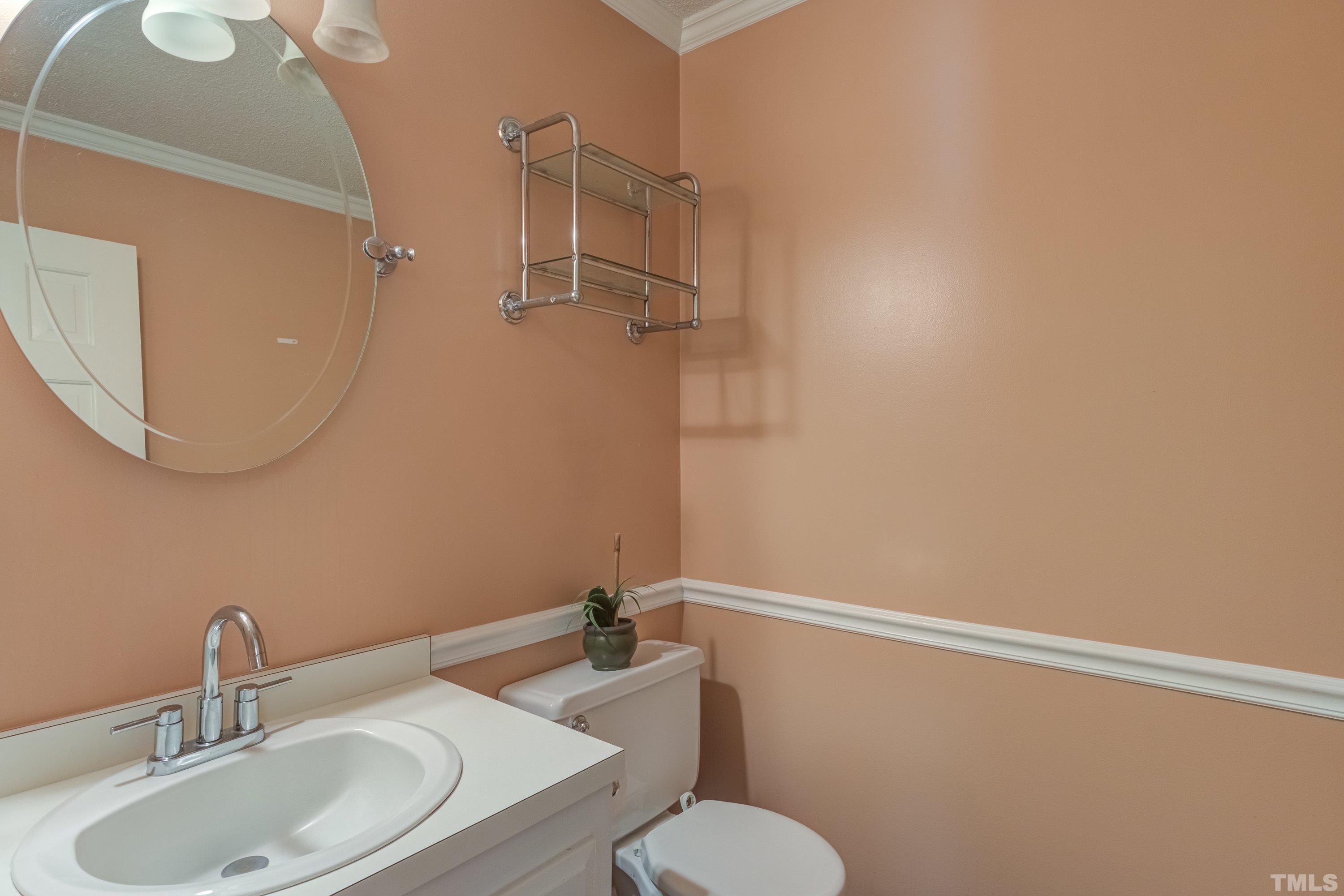 3108 Beane Drive Raleigh, NC 27604 - Photo 5 of 51 a bathroom with a sink mirror vanity and toilet