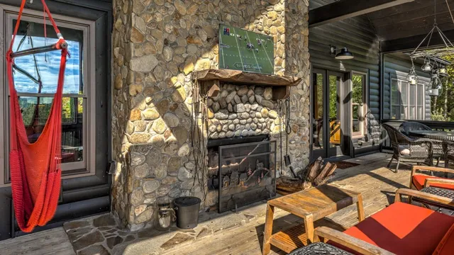 a view of balcony and mountain view