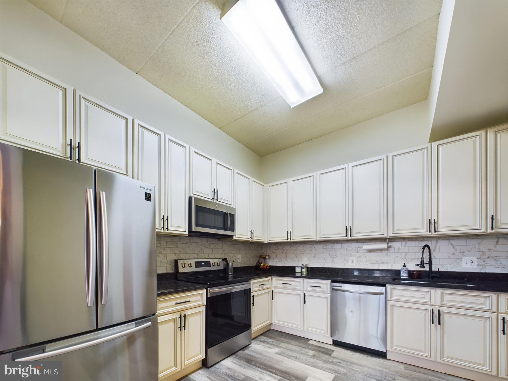 11566 Rolling Green Court, Unit 101 Reston, VA 20191 - Photo 21 of 38 a kitchen with granite countertop a refrigerator stove and sink