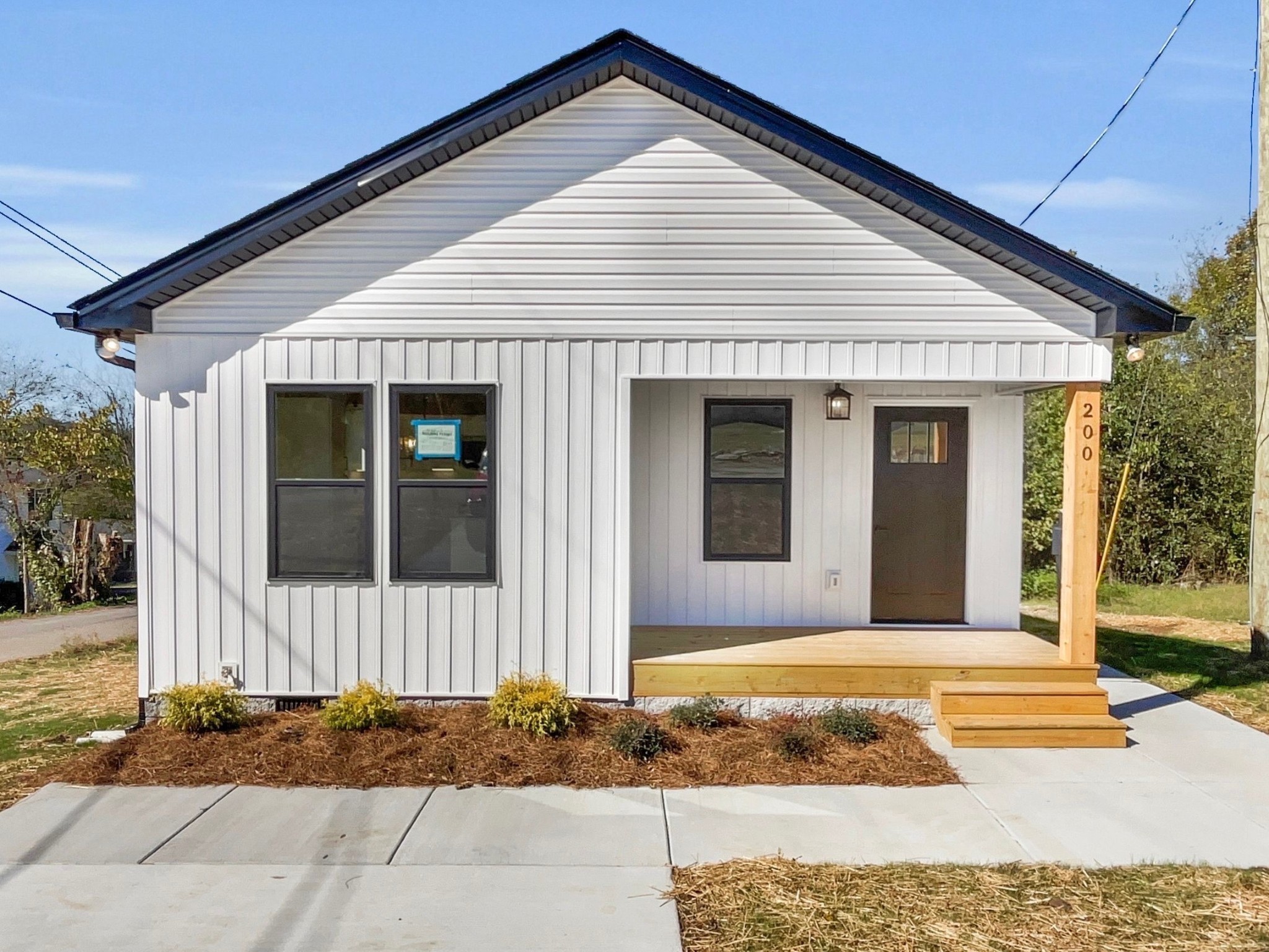 a front view of a house