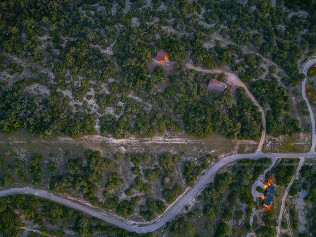 a view of backyard of house