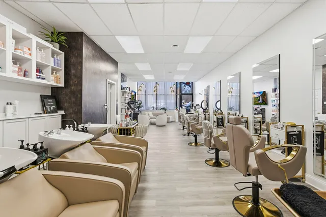 a room with lots of chairs and a table