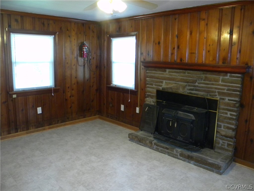 603 East Huntsman Road Sandston, VA 23150 - Photo 9 of 12 den with wood stove