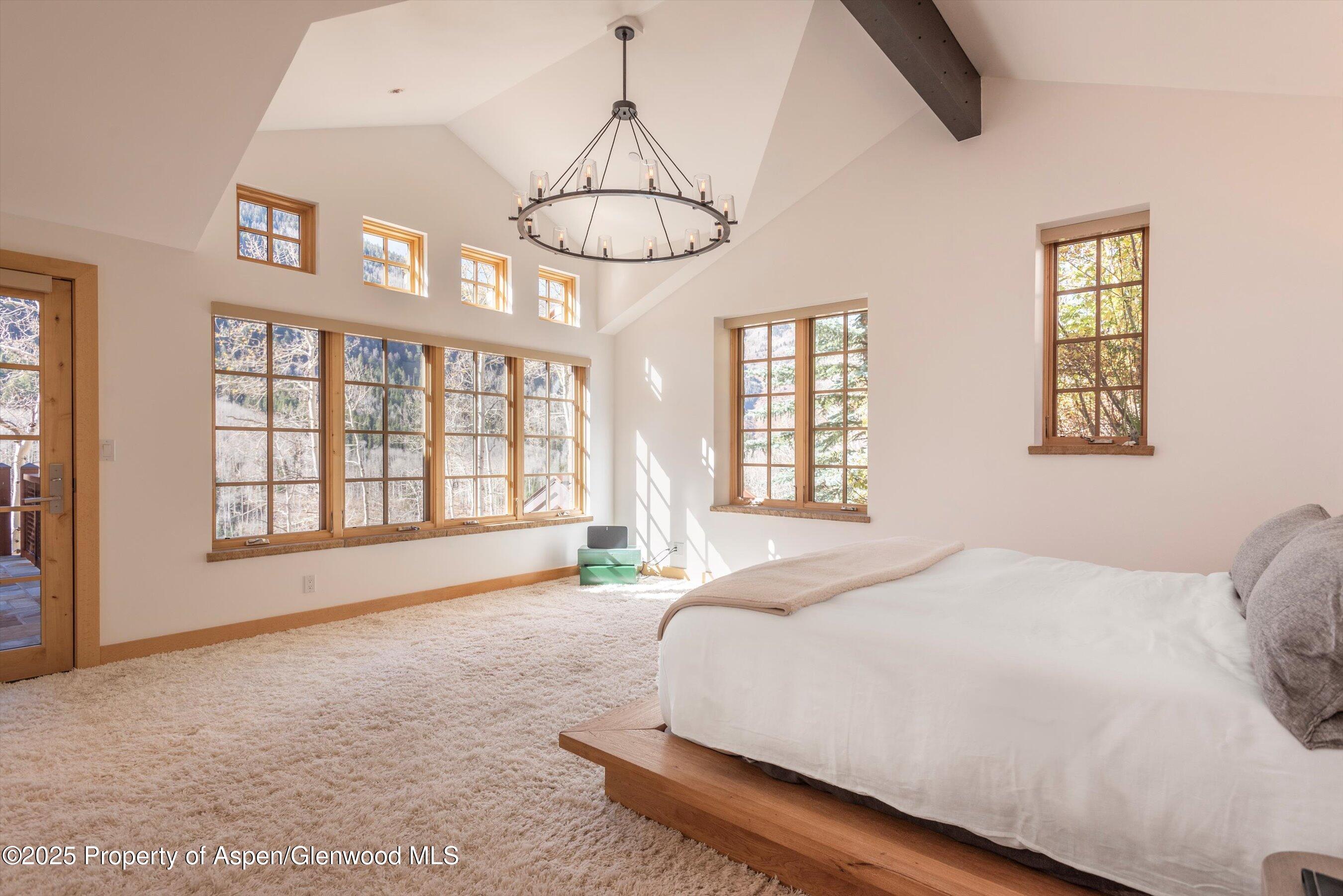 6770 Castle Creek Road Aspen, CO 81612 - Photo 18 of 53 a spacious bedroom with a bed and a window