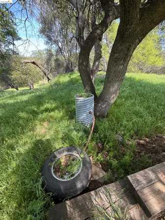 a backyard of a house with lots of green space