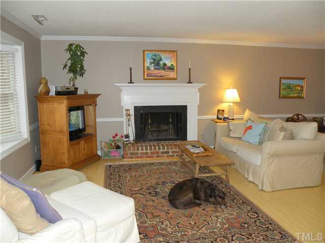 1346 Baez Street Raleigh, NC 27608 - Photo 3 of 12 a living room with furniture and a fireplace