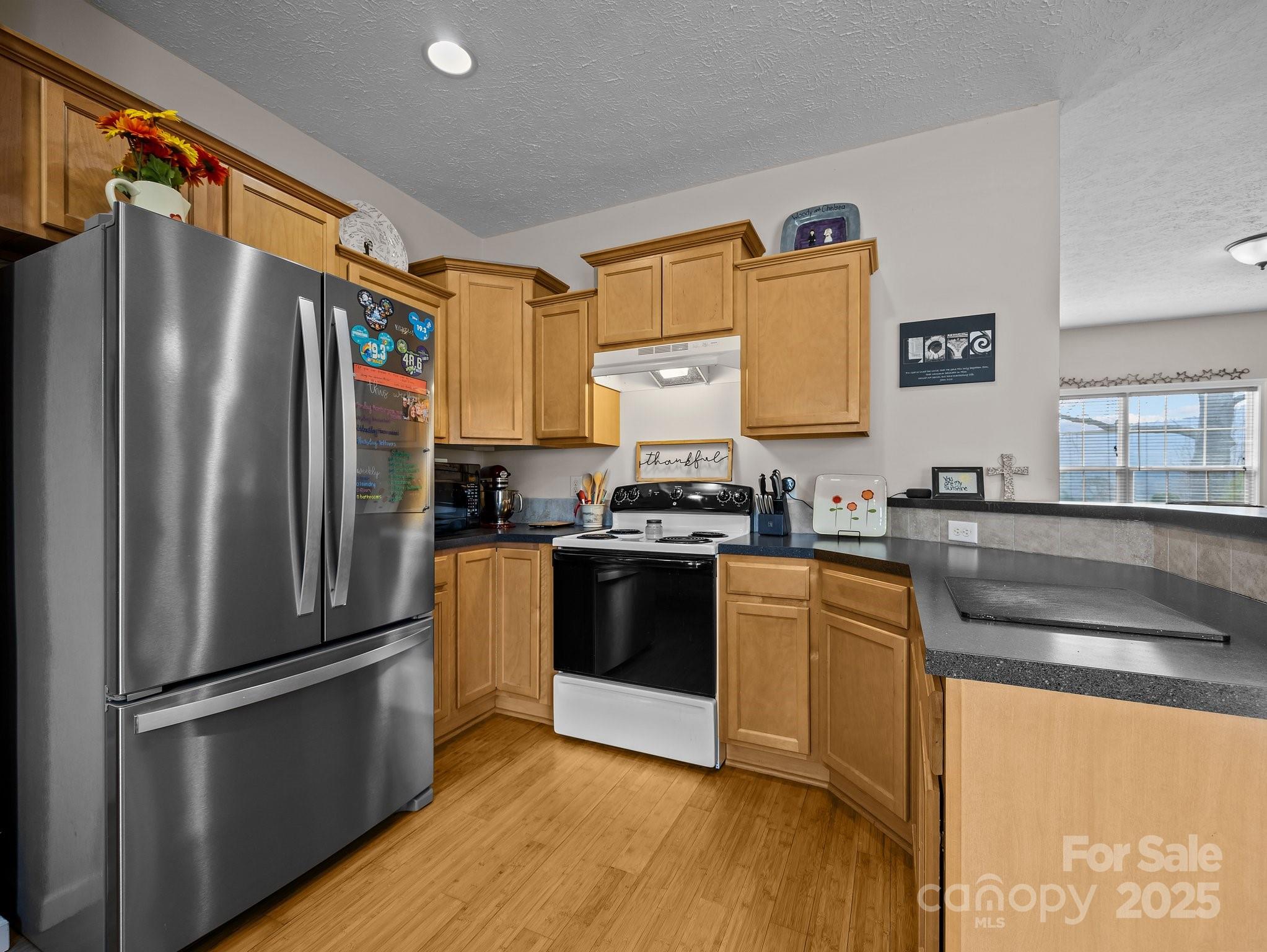 233 Thompson Cv Road Clyde, NC 28721 - Photo 11 of 25 a kitchen with stainless steel appliances granite countertop a refrigerator a stove and a sink
