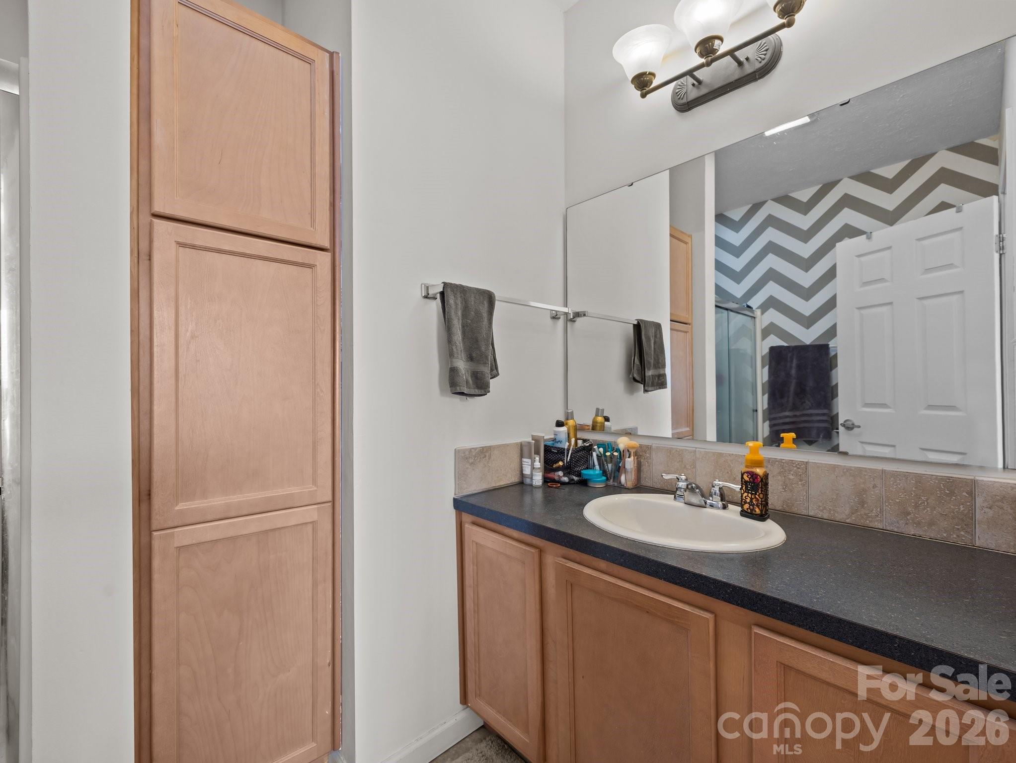 233 Thompson Cv Road Clyde, NC 28721 - Photo 19 of 24 a bathroom with a sink and a mirror