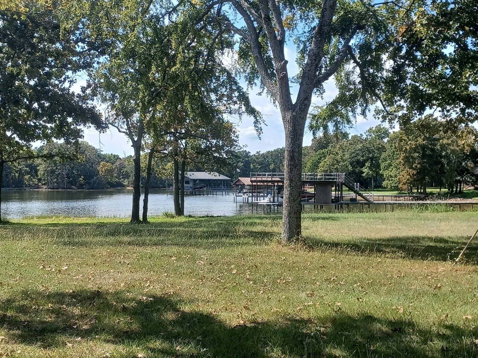 a view of backyard with green space