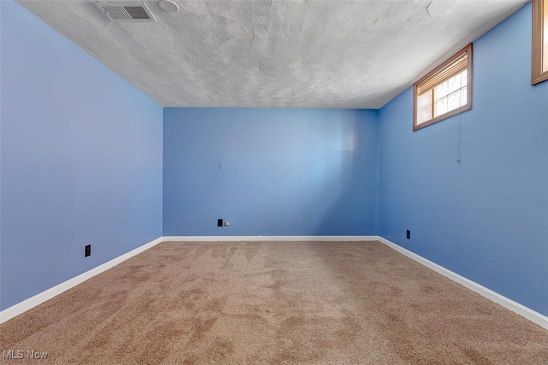 6136 Ridge Road Cleveland, OH 44129 - Photo 37 of 40 Additional living space with carpet and a textured ceiling