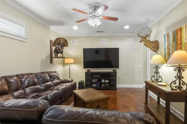 a hall with a sink and a mirror