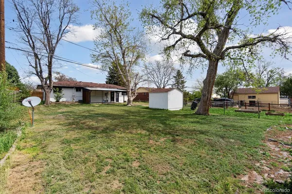 a view of a backyard