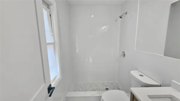 a bathroom with a sink a toilet and vanity