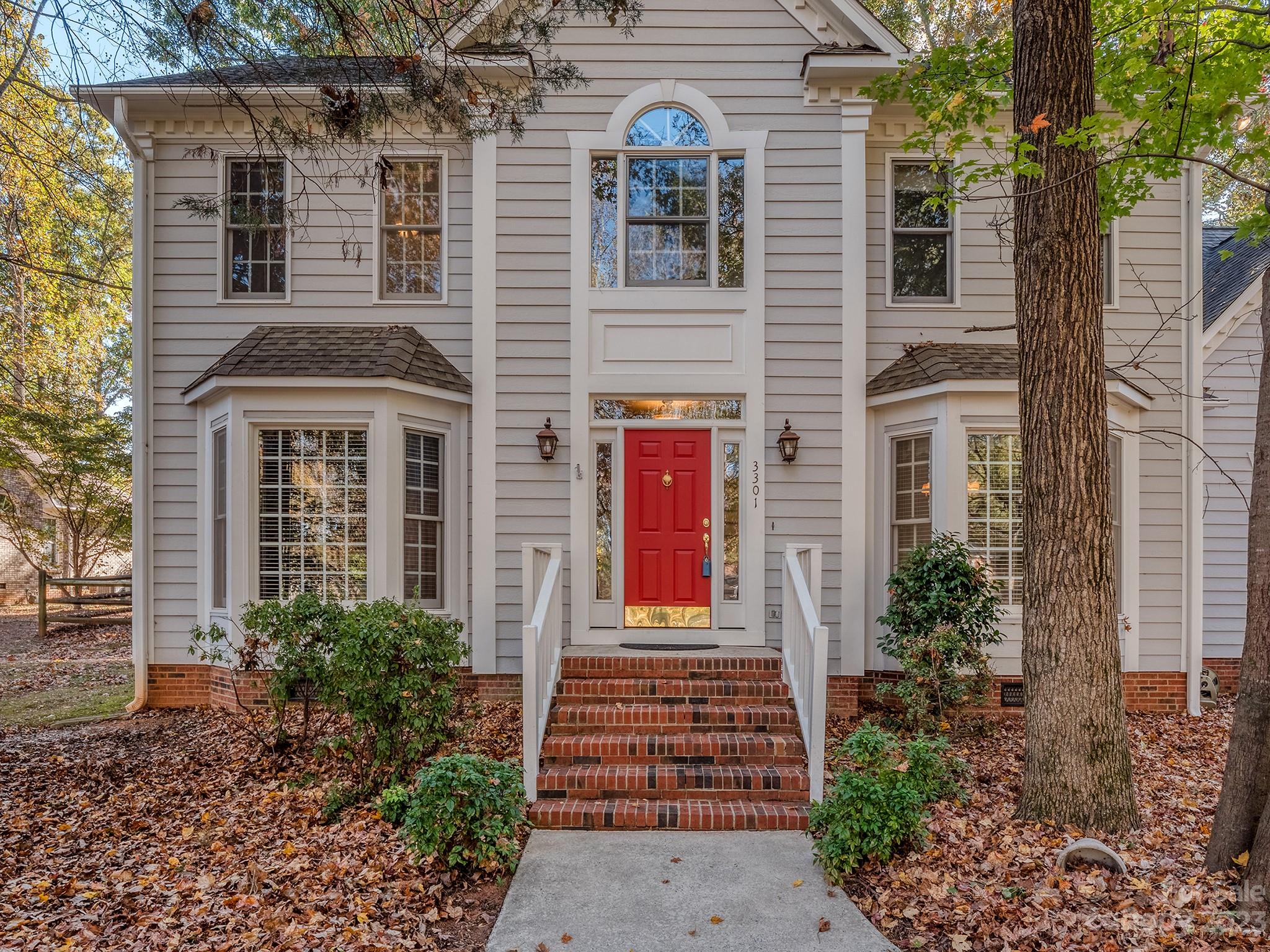 a front view of a house