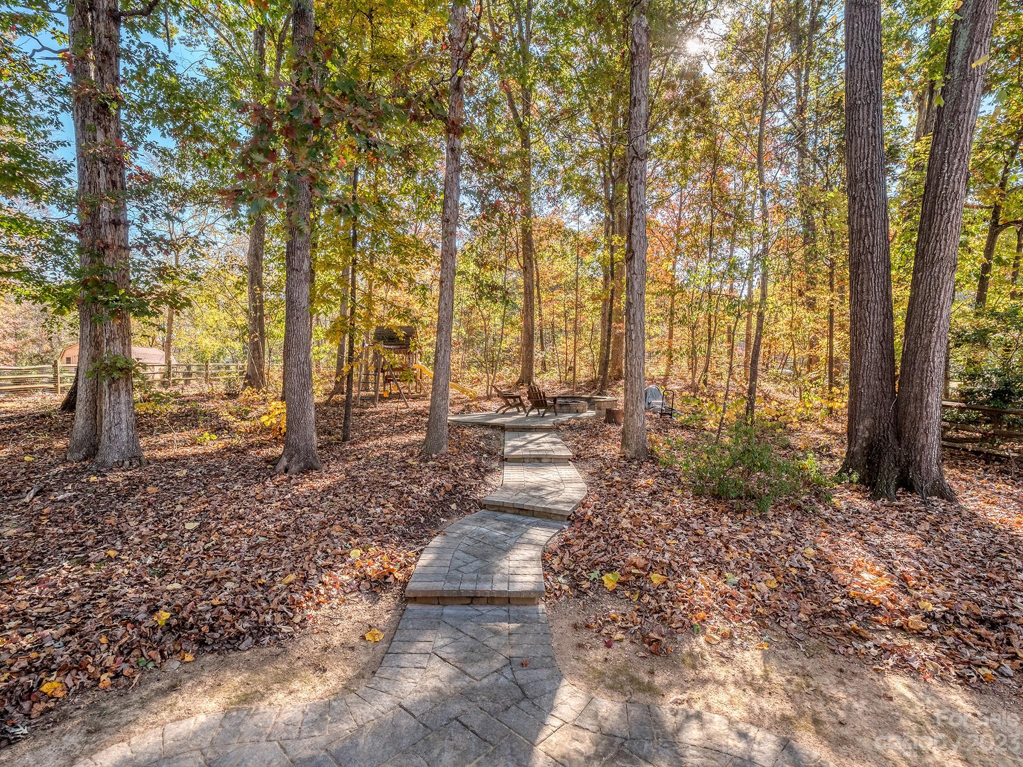 3301 Carnegie Lane Mint Hill, NC 28105 - Photo 32 of 34 a view of backyard with trees