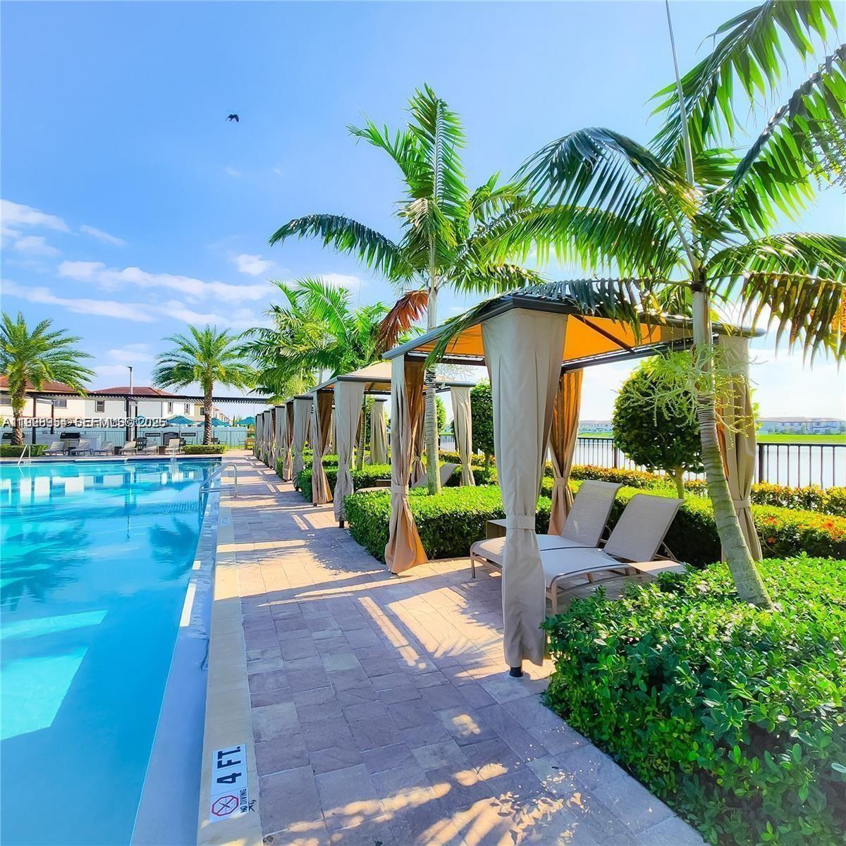 10491 West 34th Court Hialeah, FL 33018 - Photo 27 of 37 a view of swimming pool with a patio and a garden