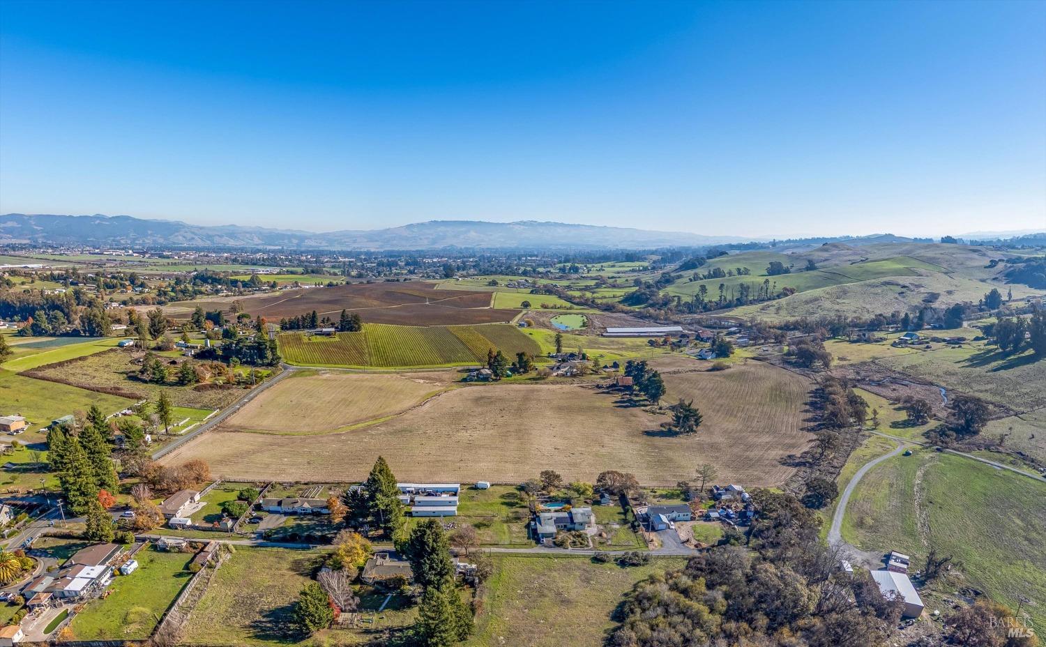 6000 Petersen Road Sebastopol, CA 95472 - Photo 12 of 25 an aerial view of a house with a ocean view