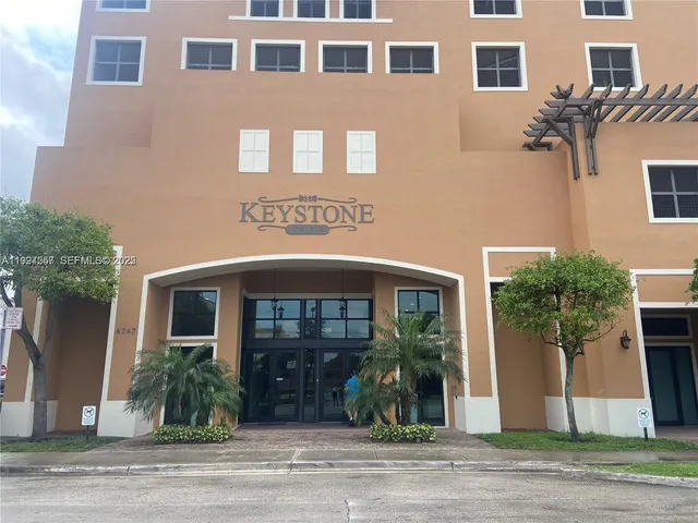 a front view of a building