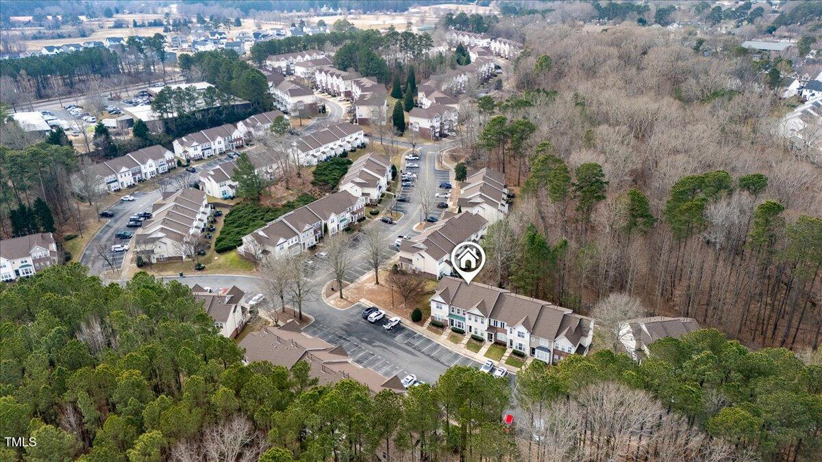 4533 Sugarbend Way Raleigh, NC 27606 - Photo 30 of 37 an aerial view of residential house with outdoor space and trees all around