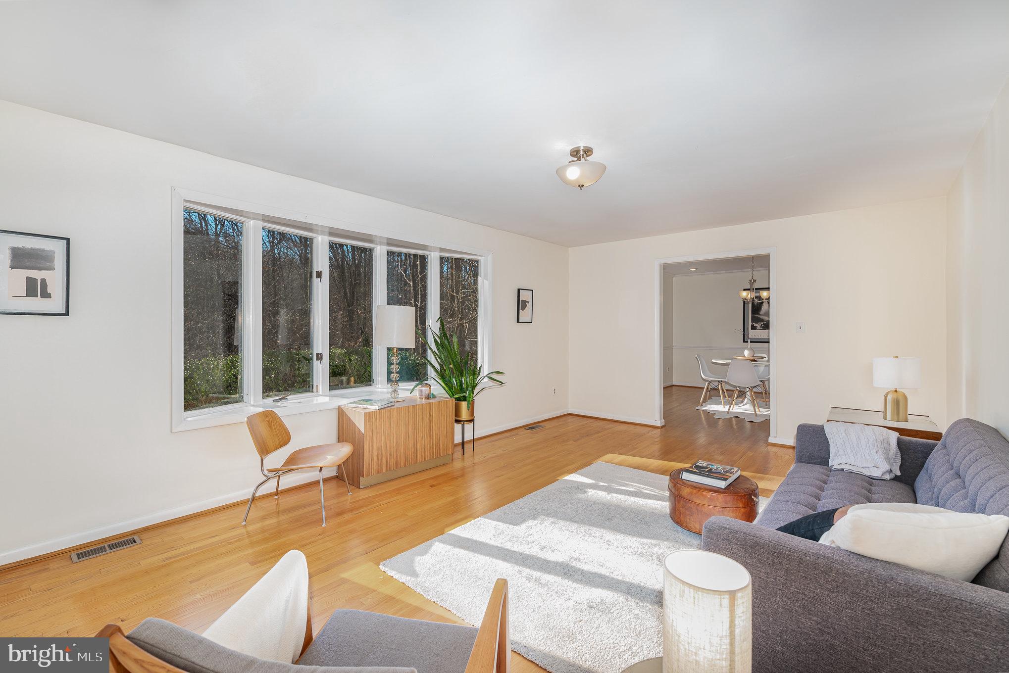 1100 Timber Trail Road Towson, MD 21286 - Photo 3 of 28 living room with 9'7"x4'9" bay window