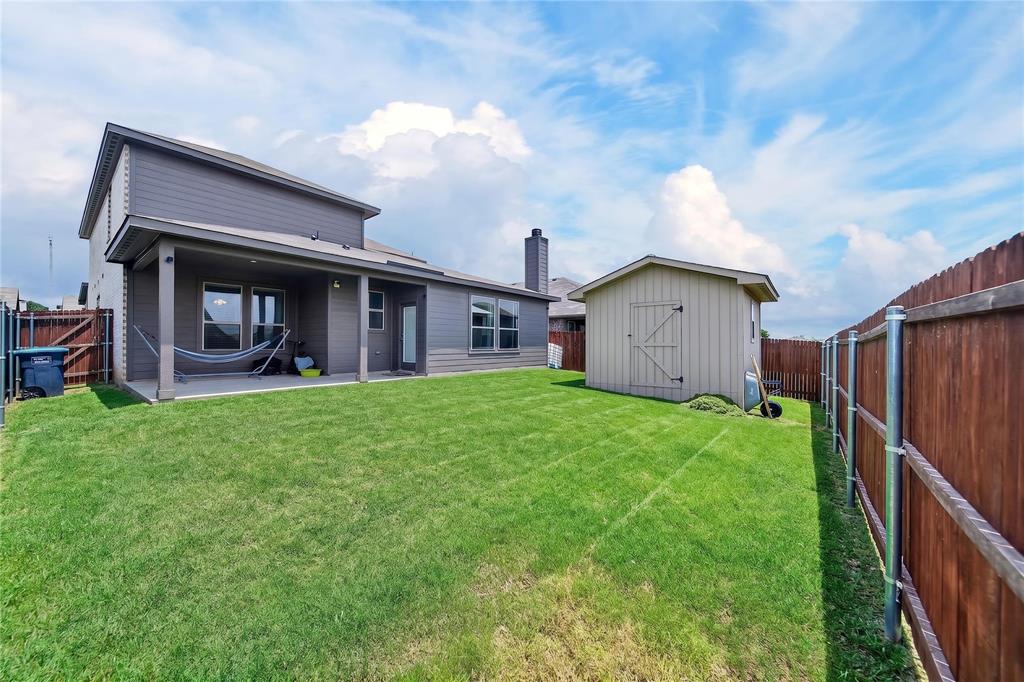 3625 St Vincent Road Fort Worth, TX 76123 - Photo 22 of 23 Backyard with Shed