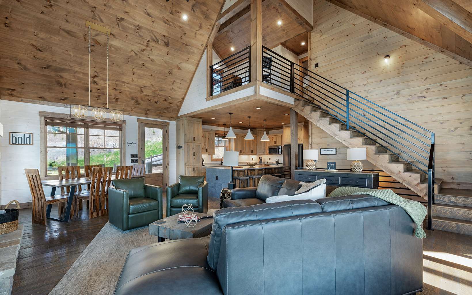 814 Overlook Drive Blue Ridge, GA 30513 - Photo 10 of 53 a living room with furniture and a chandelier