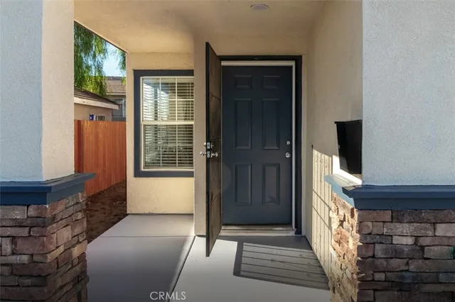 a view of front door of house