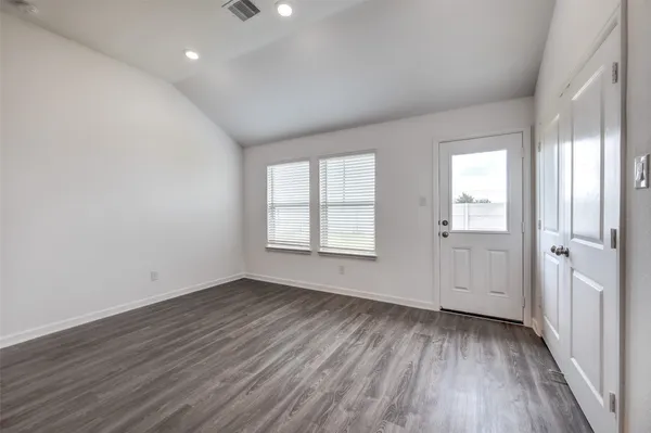 a view of hallway with stairs