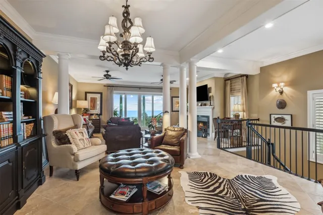 a view of a dining room and livingroom view