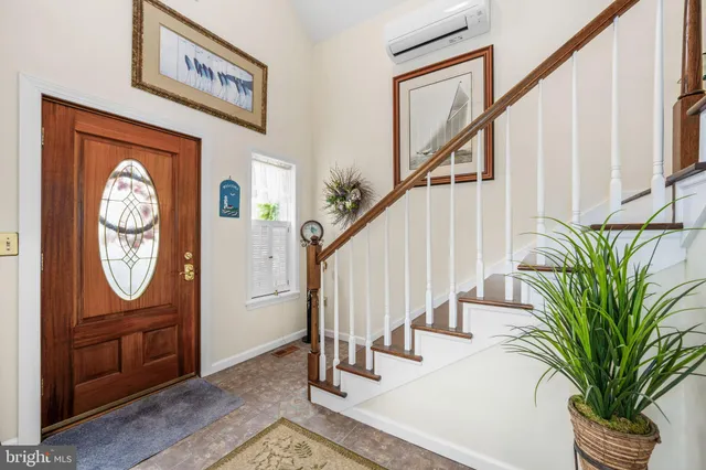 a view of stairs with wooden floor