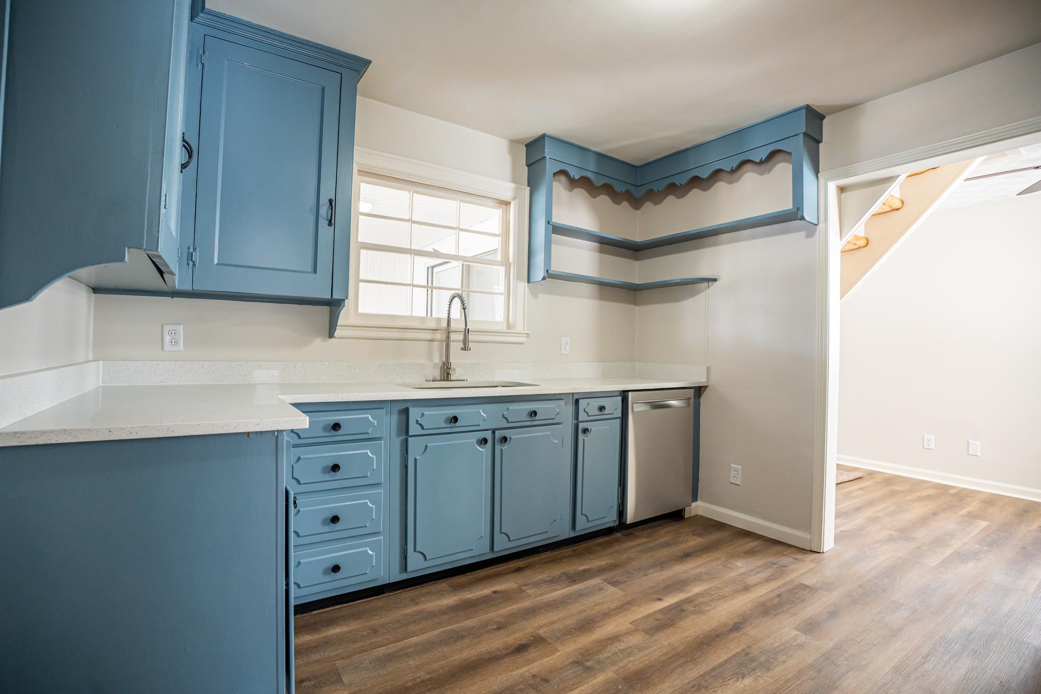 1070 North 8th Street Rochelle, IL 61068 - Photo 27 of 66 a kitchen with a sink cabinets and a window
