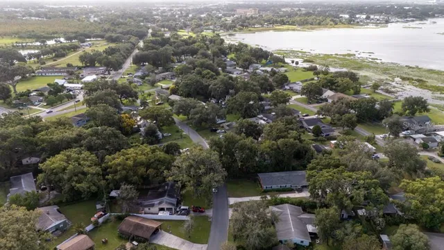 an aerial view of multiple house