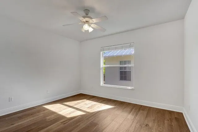 an empty room with a window