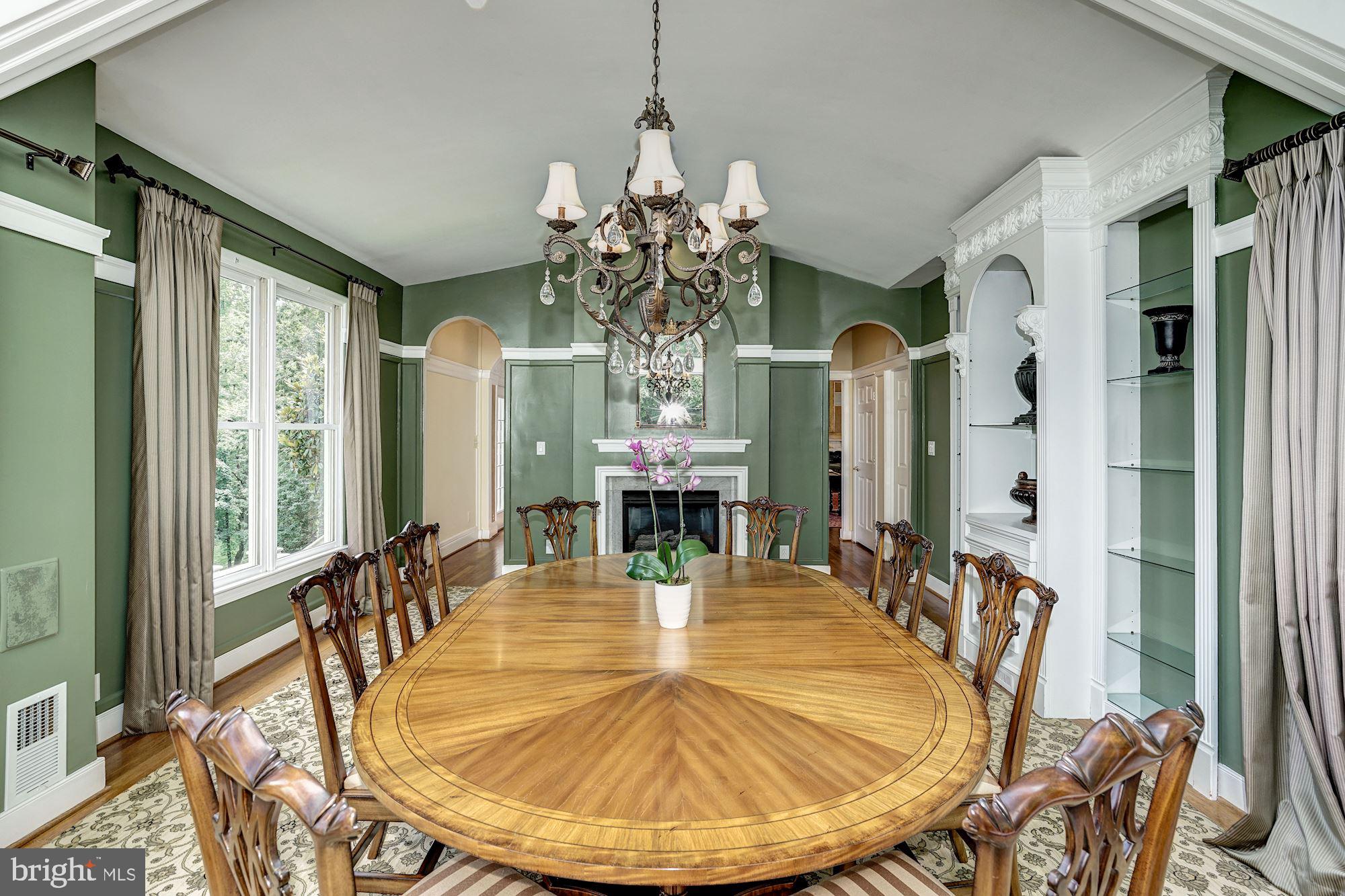 8816 Brook Road McLean, VA 22102 - Photo 16 of 49 Dining room with gas fireplace