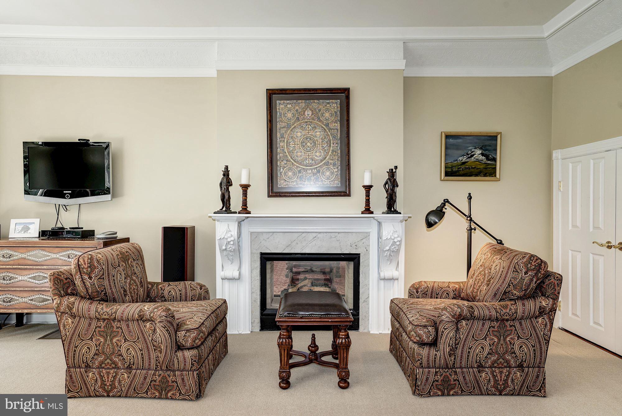 8816 Brook Road McLean, VA 22102 - Photo 18 of 49 Sitting area with gas fireplace