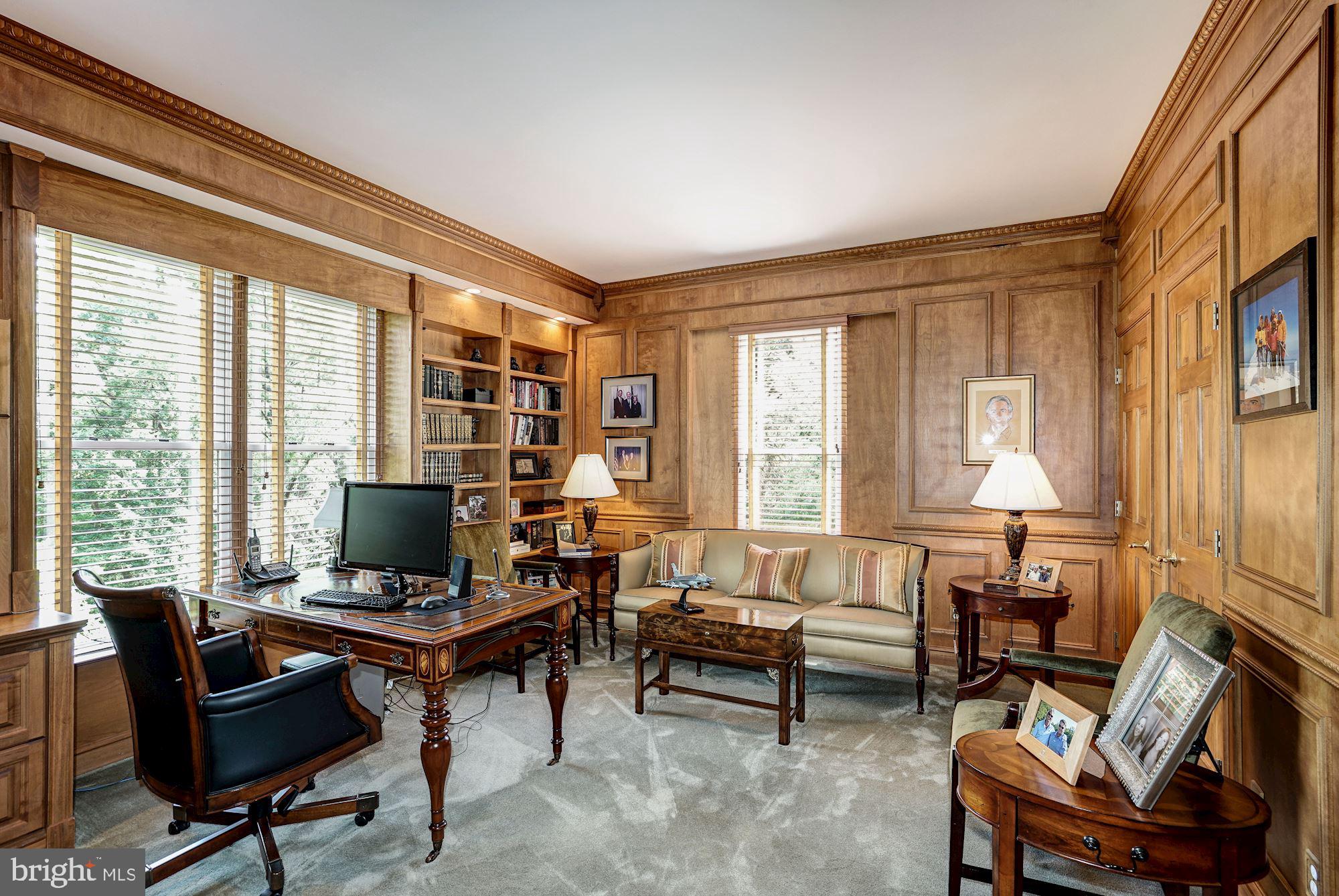 8816 Brook Road McLean, VA 22102 - Photo 24 of 49 Main level library with built-ins