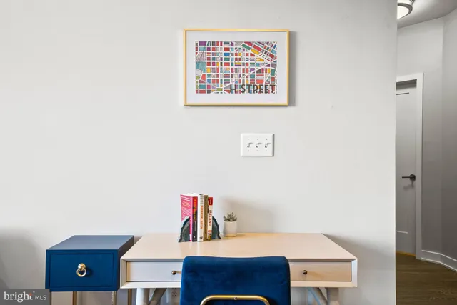 a room with a table and couch