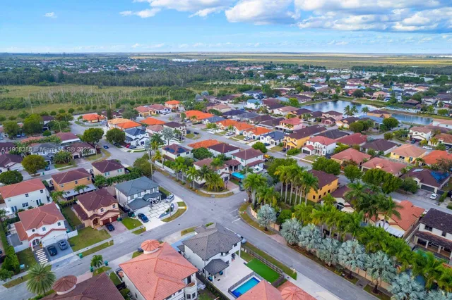 an aerial view of a city